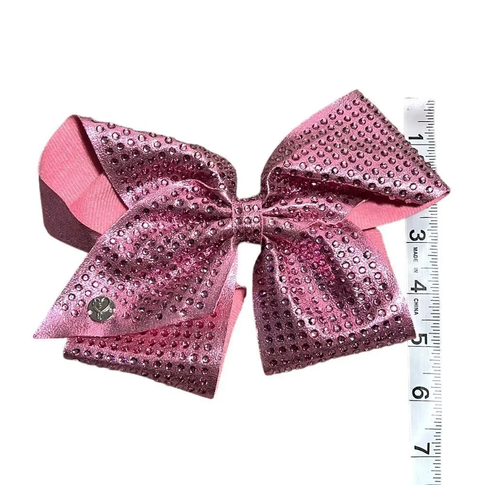 JoJo Siwa Hair Bow Set Pink Blue Rhinestone Clip Girls Oversized